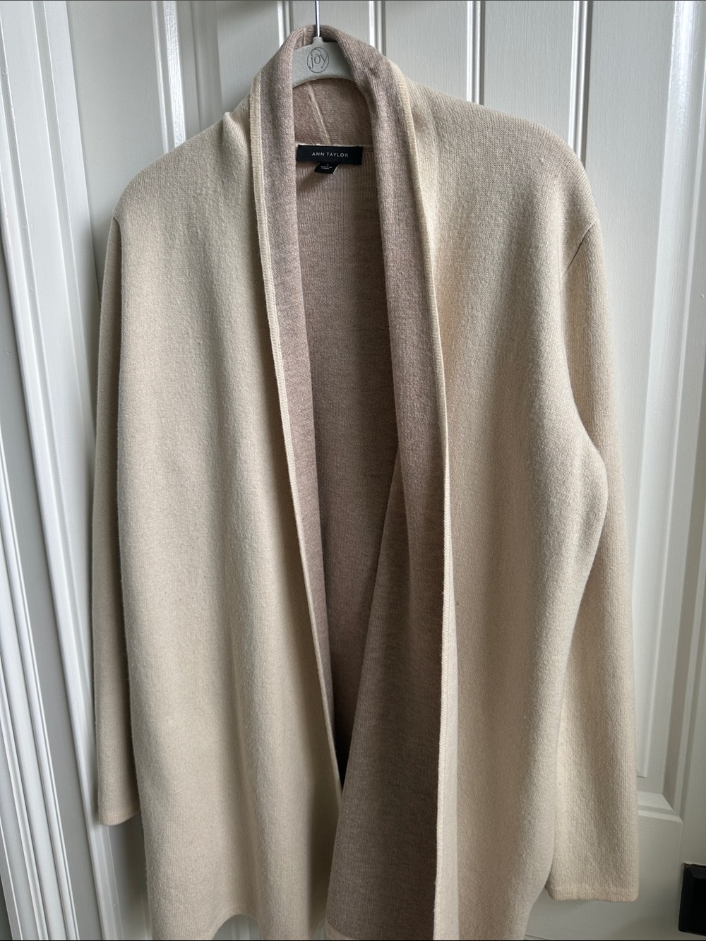Ann Taylor Shawl Collar Cardigan - Cream